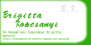 brigitta kopcsanyi business card